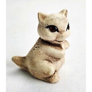 Vintage Ceramic Dragon/Cat 1970s Figurine "Mardo KY" Fairycore Whimsygoth Retro